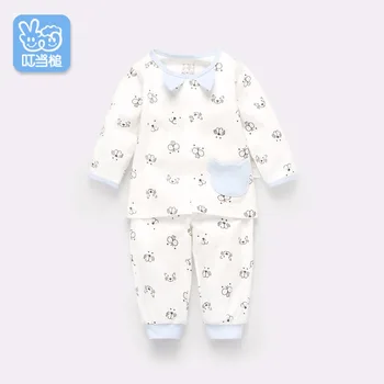 

Dinstry Spring & Autumn new arrival baby girl's&boy's clothes 2pieces set 3M-2year's old, w/cartoon print fabric