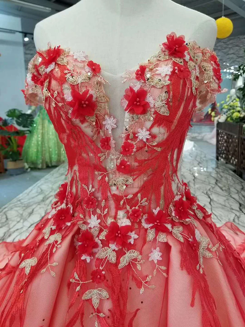 LSS138 bridal wedding party dresses red off the shoulder sweetheart evening dresses long with train celebration party dresses LSS138 bridal wedding party dresses red off the shoulder sweetheart evening dresses long with train celebration party dresses