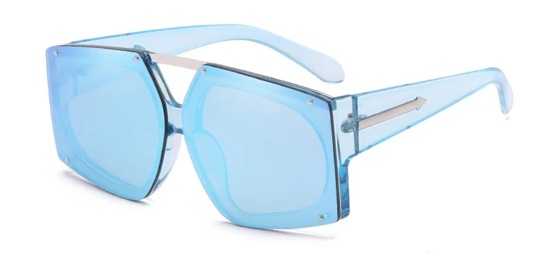 Женские очки shauna квадратные градиентные солнцезащитные очки ретро мужские зеркальные линзы с покрытием UV400 - Цвет линз: Blue Mirror