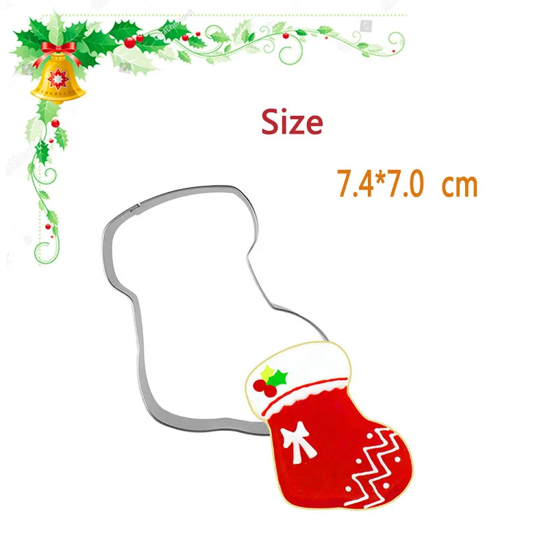 Рождественская выпечка бисквит Фондант Резак, рождественские инструменты для резки печенья пряничный домик человек DIY Инструменты для выпечки тортов - Цвет: Christmas boots