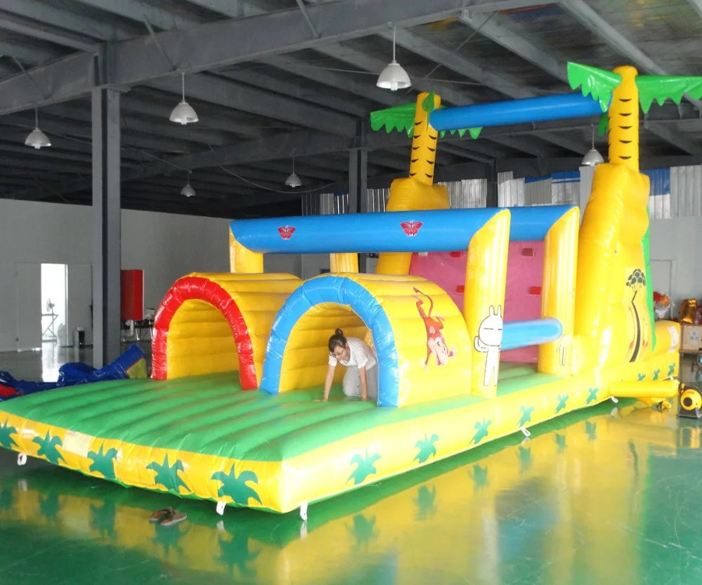  Giant Inflatable Obstacle Course  Super Combo Bounce House with Blower 