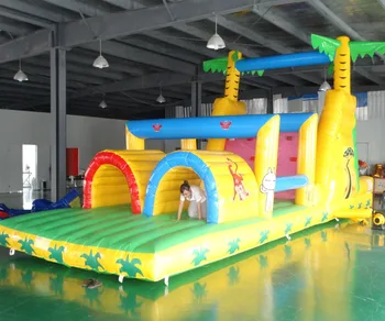 Best Giant Inflatable Obstacle Course Inflatble Slide Combo Inflatable Bounce House With Blower
