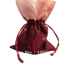 MM881! Лот синий шифон шелковая парча мешочки шелковая органза сумка Подарочная сумка Свадебный мешочек смешанный цвет приемлемый