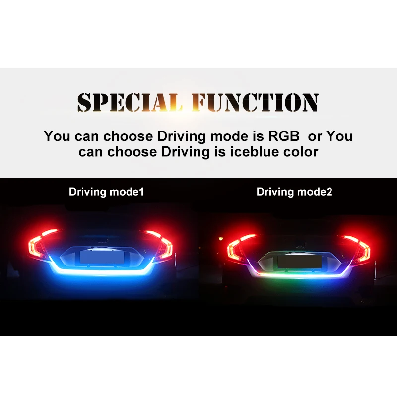 OKEEN стайлинга автомобилей Светодиодный багажник полосы светильник RGB ходовой