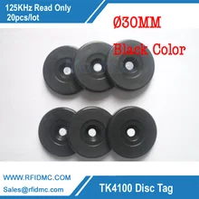 125 кГц RFID EM4100 диск тегов для Patrol системы черный checkpoint-20pcs/лот