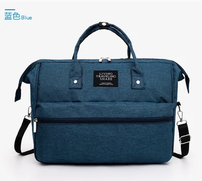Mummy Backpack Waterproof Casual Laptop Bag Milk Bottle Bag Large Capacity Diaper Bags for Mommy Multifunctional Four Colour - Color: blue
