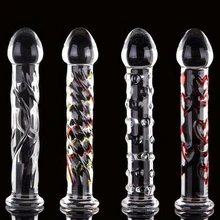 camaTech 175mm Long Pyrex Glass Dildos Plug Crystal Fake Anal Penis G spot Stimulation Butt Toys