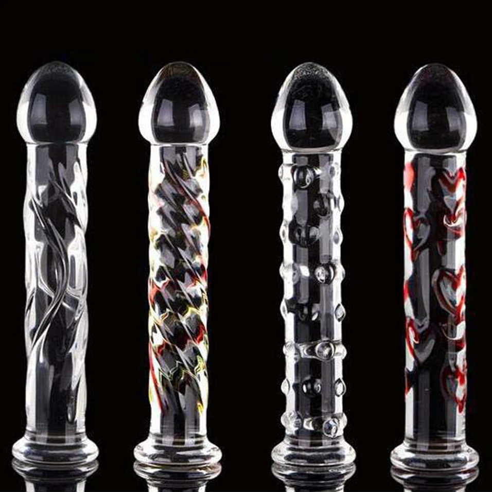 camaTech 175mm Long Pyrex Glass font b Dildos b font Plug Crystal Fake Anal Penis G