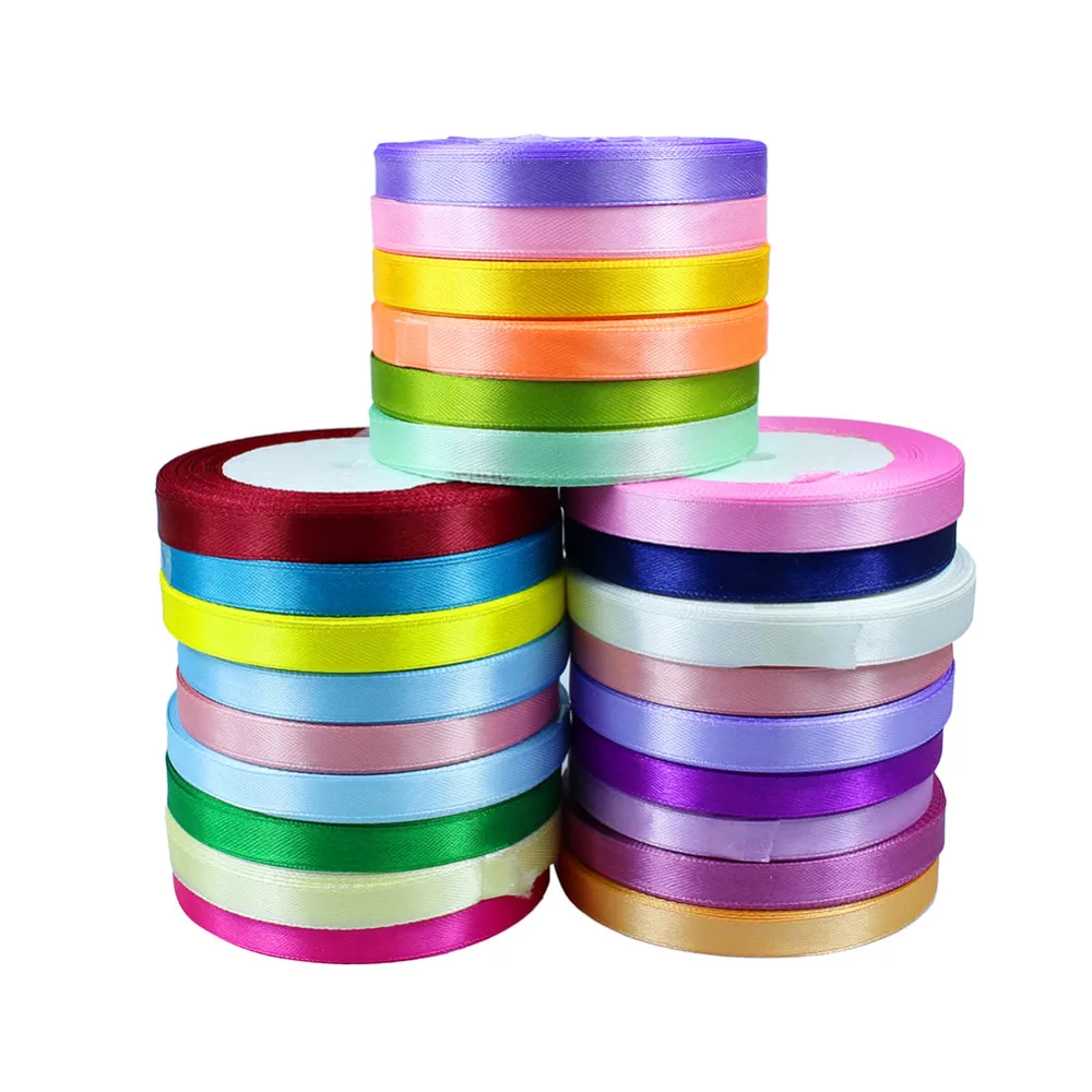 10pcs/lot Silk Satin Ribbon Gift Wrapping Tape Diy Christmas Tree