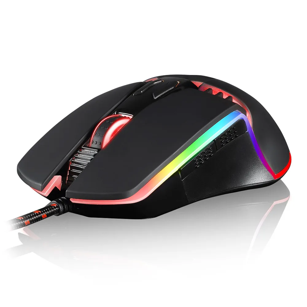 MOTOSPEED V20 игровая мышь 5000DPI дышащая светодиодный оптическая Проводная