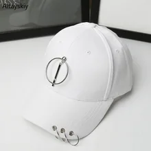 Бейсболки Женские однотонные с заклепками Harajuku уличная мода для отдыха простой в Корейском стиле повседневные Ретро студенческие женские