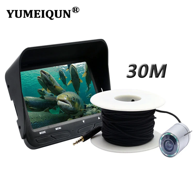 

YUMEIQUN 30M Fishing Camera 720P HD 4.3 inch LCD Monitor Underwater Camera Fish Finder For Ice Fishing 6pcs IR LED Night Vision