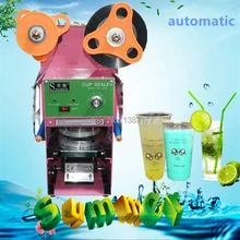 Качество хорошее автоматический молоко чай запайки 9/9. 5 см бумага по изготовлению крышек для пластиковых стаканчиков Авто Уплотнительная Машина запайщик стаканов