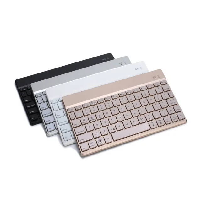 Best Price 81 Keys Aluminum Alloy Bottom Case Colorful Backlit Bluetooth Keyboard For IOS For Android For Windows Tablet Tablet  Keyboard 