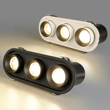 PULUOTI Три головки Гибкая регулировка угла телескопическая лампа держатель Встраиваемый прожектор