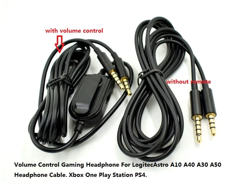 50pcs. Volume Control Gaming Headphone Cable For Logi Astro A10 A40 A30