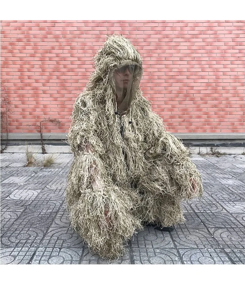 4 PCS 3D Withered Grass Ghillie Suit