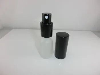 

6pcs 10ml Clear Frosted Glass Bottle with Black Sprayer,Refillable Cosmetic Glass Atomizer Portable Travel Perfume Spray Bottle