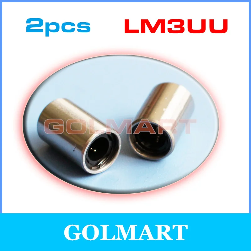 

2pcs Linear Bearings New Precision LM3UU LM3710UU Bearing Linear Motion Bush Bushing Size:3*7*10mm for 3mm shaft rail