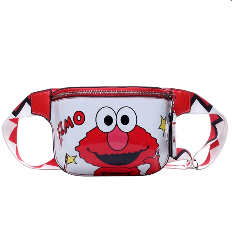 

Girl's Cartoon Print Waist Packs Women's Chest Bag Doodle Small Square Package Hip Hop Crossbody Handbags For Women Pouch Purse