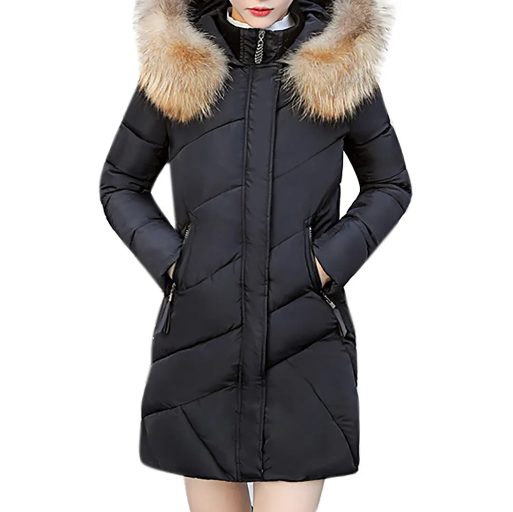2019 Winter Jacket women coat Womens Parkas Thicken Outerwear Black ...