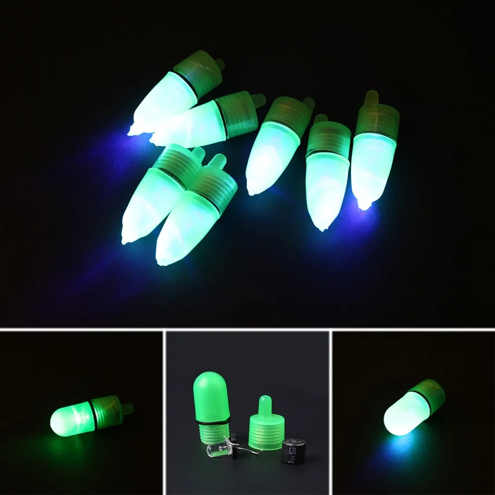

10pcs Night Float Fishing Rod Tip LED Light Alarm Bell Bite Carp Clip Alerter