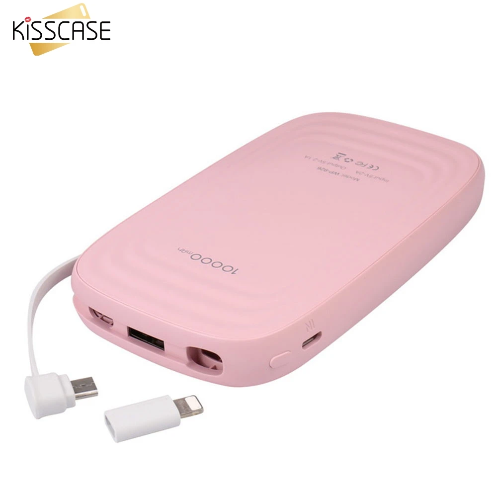 

Power bank 10000mAh External battery Portable Power Bank Build In Cable for iPhone Samsung Xiaomi Mobile Powerbank Phone Charger