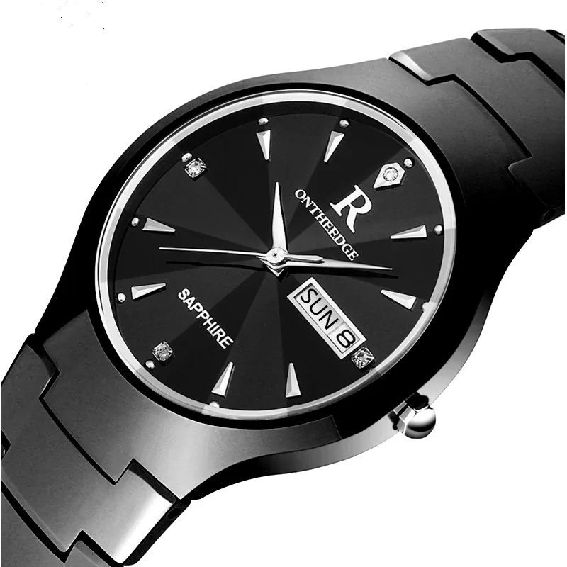 

zegarki meskie New Fashion luxury brand crystal date watches men quartz watch stainless steel ultra thin dial waterproof clock
