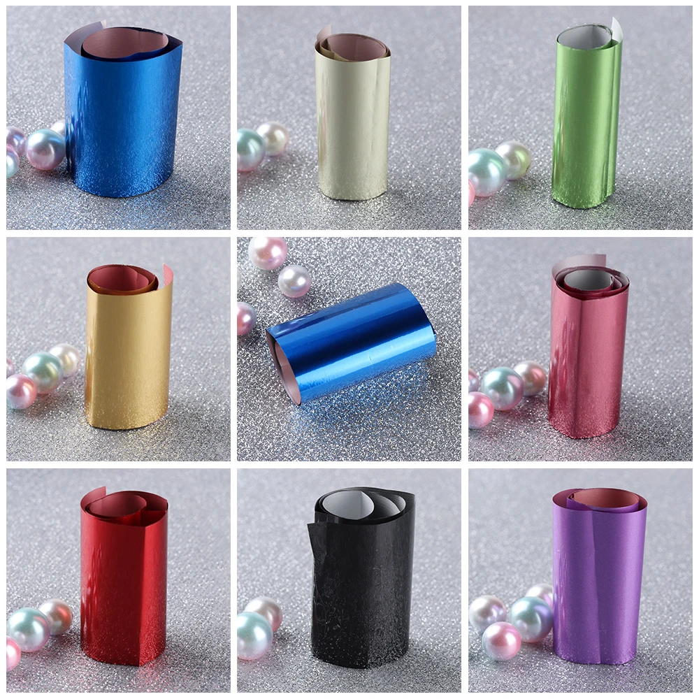 

12PCs Multi-color Metallic Nail Foil Transfer Sticker Starry Sky Paper Decal Set Holographic Wrap Adhesive Slider Nail Art Decor
