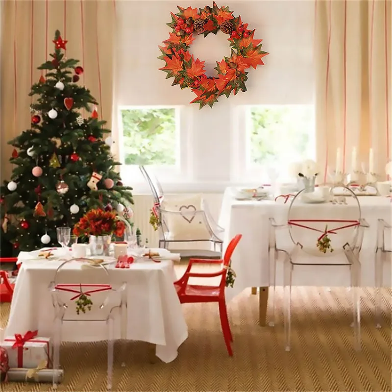 Рождественские украшения для рождественские украшения для дома Гирлянда для двери и окна Роскошная Рождественская вечеринка Merry Christmas Graland