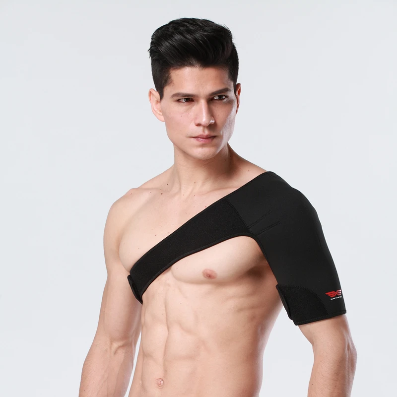 Men Women Gym Sports Shoulder Brace Support Adjustable Single side Guard Strap Wrap Belt Band