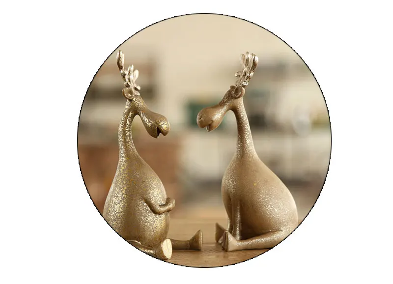 4 коллекции, современные украшения для дома, аксессуары, уникальные фигурки оленя из смолы, милые Креативные миниатюрные украшения в виде животного, оленя