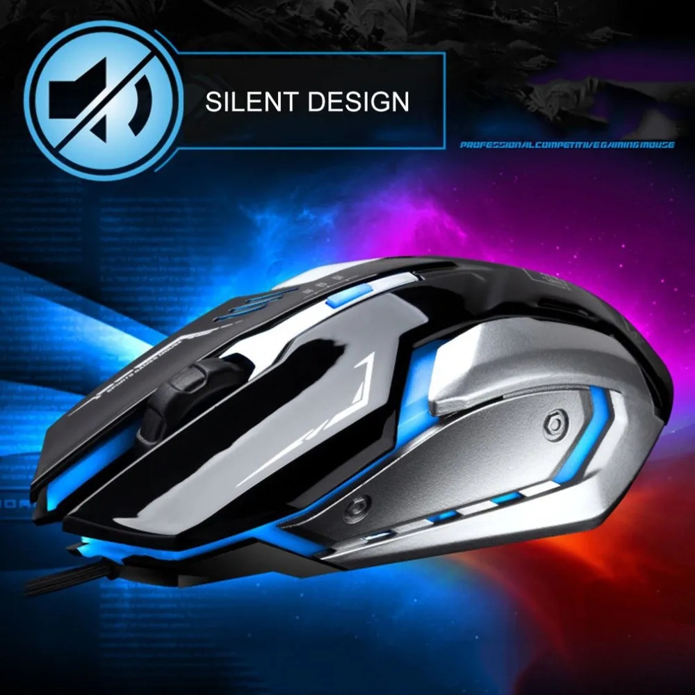 

K1 Optical USB Wired Cable Gaming Mouse Multi Color Lights 4 Buttons Computer Mouse For Laptop PC Gaming Mouse