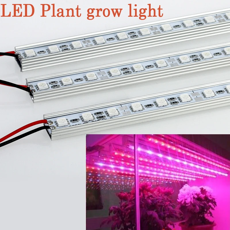 

(10pcs/Pack) 0.5M DC12V 10W Full Spectrum LED Grow Light Strip For Grow Tent Box Greenhouse Plants Grow Light Bars