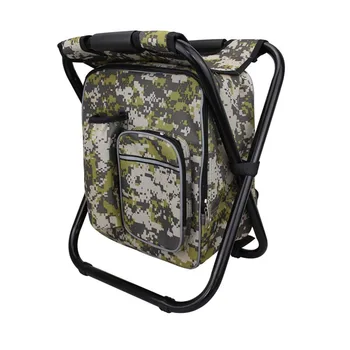 

Multi-function Folding Camping Fishing Chair Stool Backpack with Cooler Insulated Picnic Bag Hiking Picnic Seat Table Bag