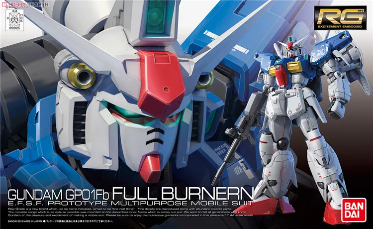 Bandai Gundam RG 1/144 RX-78 GP01FB Mobile Suit Assemble Model Kits Action Figures Plastic Model toys