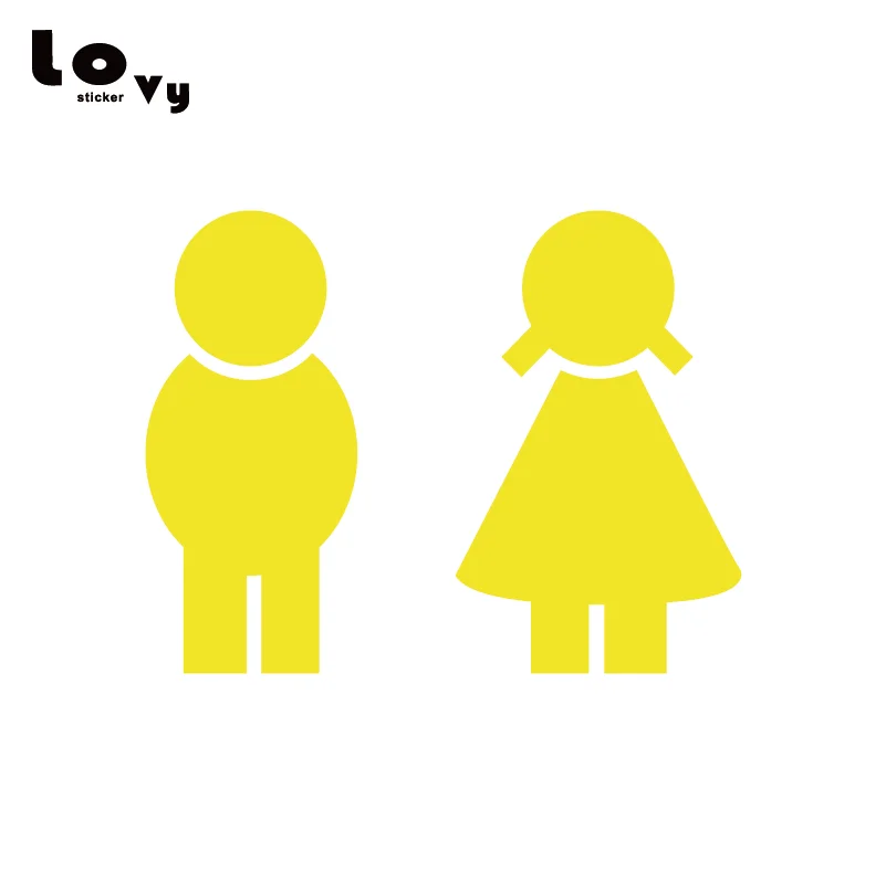 Boy and Girl Washroom Toilet Bathroom Sign Door Sticker WC Vinyl Wall Sticker Home Decor TS071 Boy and Girl Washroom Toilet Bathroom Sign Door Sticker WC Vinyl Wall Sticker Home Decor TS071