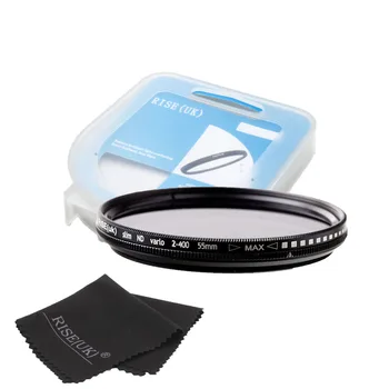 

RISE(UK) 55mm Slim Fader Variable ND Lens Filter Adjustable ND2 to ND400 Neutral Density for sony cannon
