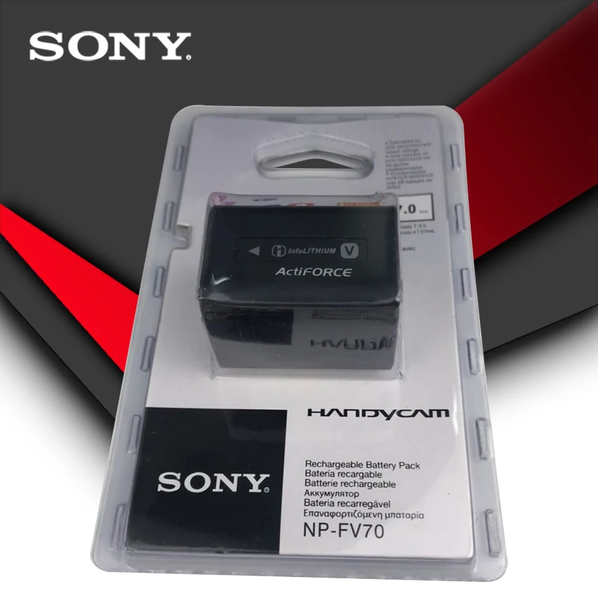 1 шт./лот Sony оригинальная фонарь NP FV70 Аккумулятор для камеры CX300|Цифровые