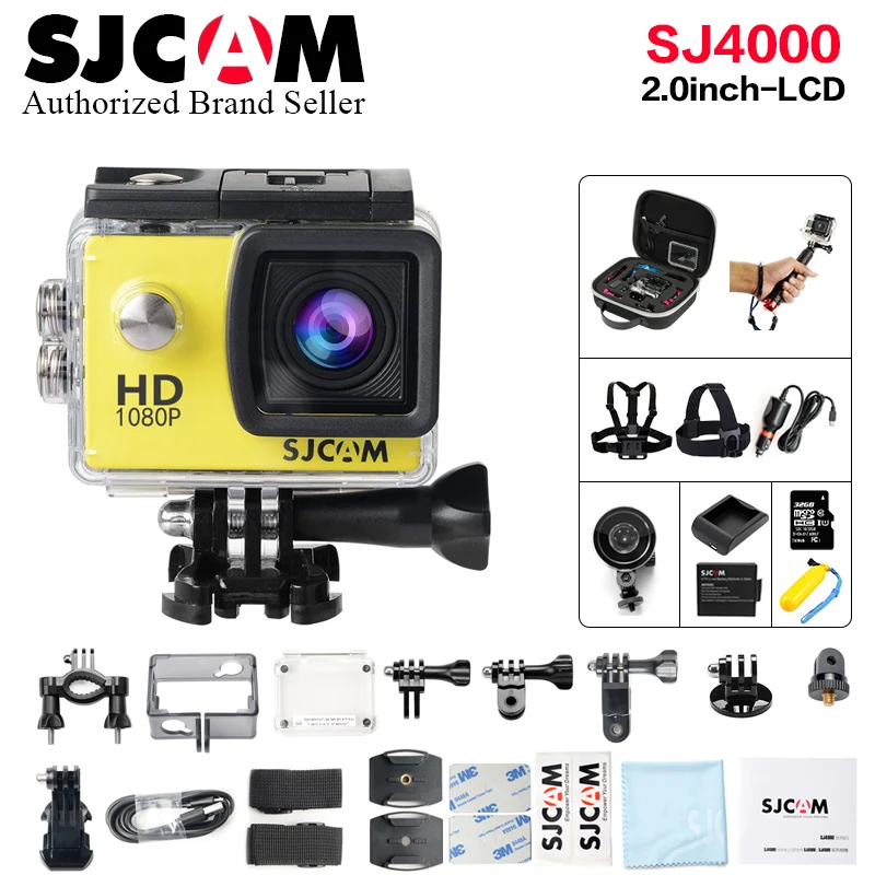 Original SJCAM SJ4000 Basic mini Action Cam Waterproof helmet cam 1080P Full HD mini Camcorder 12MP sports DV cam deportiva