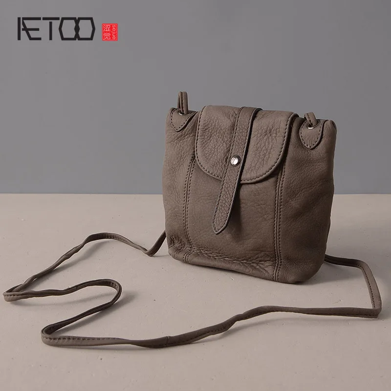 

BJYL New leather Messenger bag package retro fashion ladies diagonal shoulder bag leather handbags