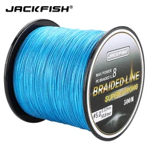 JACKFISH 8 Strand PE Intrecciato la Linea di Pesca 10-80LB 500M Multifilamento Linea di Pesca Per La Pesca Alla Carpa Acqua Salata Affrontare linea di Pesca(China)