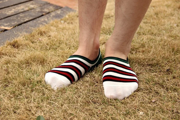 Новые 5 пар эксклюзивные весенние, летние горизонтальные мужские тапочки носки силиконовые Бесшовные Мужские носки, носки до лодыжки
