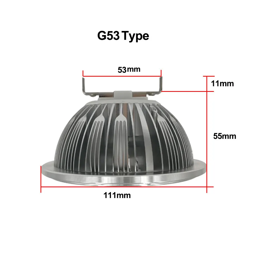 AR111 18W cob Светодиодная лампа 7W G53 лампа 9 Вт 12 Вт G53 светодиодный 110-240V 15W ar111 светодиодный светодиодные лампы ar 111 светодиодный светильник с GU10 база