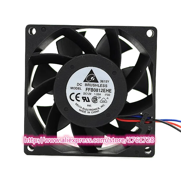 Бесплатная доставка! Новый и оригинальный вентилятор Delta 8038 8 см FFB0812EHE 12В 1.35A 3