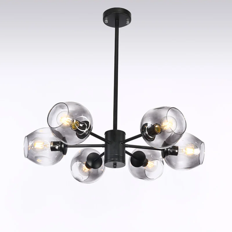  Modern Glass Chandelier Nordic Dining Room Kitchen Living Room Designer Lighting Luminaire Gold Bla - 32887971116