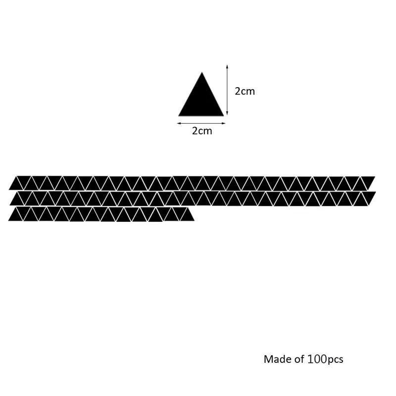 100 шт маленький треугольник акриловый зеркальный эффект стикер стены комбинация зеркальная поверхность стикер стены s украшение дома