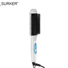 Surker 2 In 1 Professional Hair Care Stylers Electric Brush Styler Women Styling Tool Hair Curling Irons Comb Wave Curling Wand