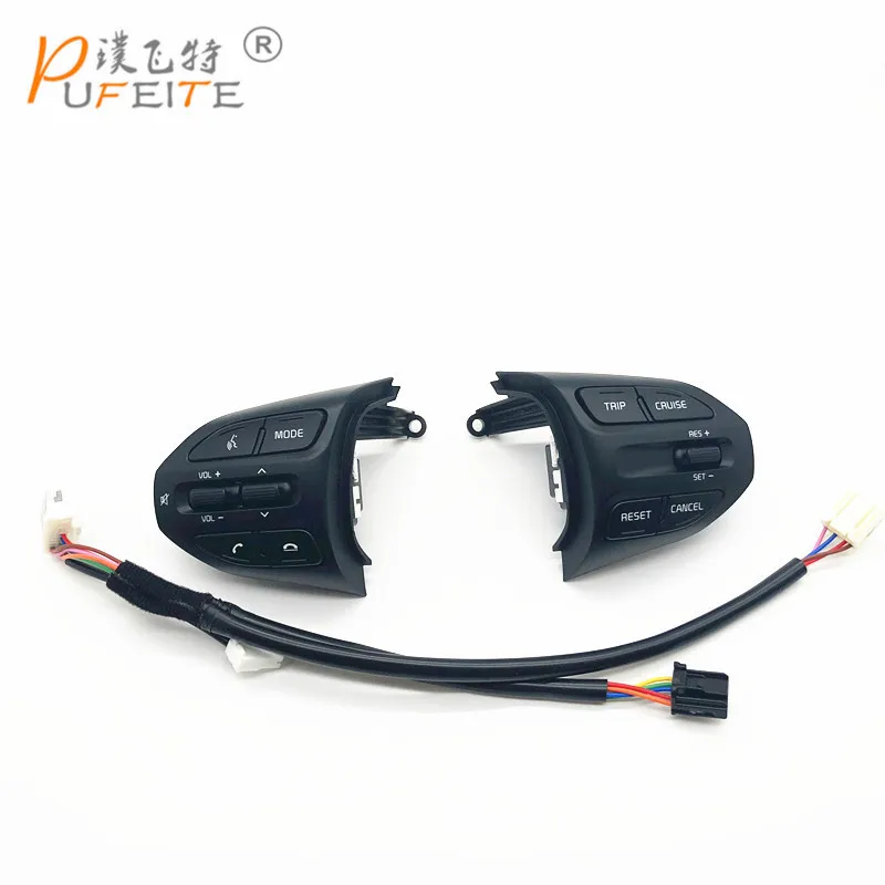 

PUFEITE Steering Wheel Button For KIA K2 RIO 2017 2018 RIO X LINE Buttons Bluetooth Phone Cruise Control Volume Switch