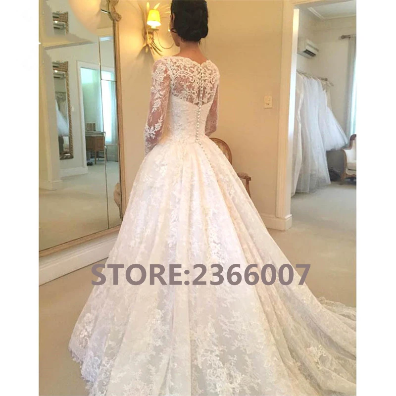 Vestido De Novia Кружева Линия свадебное платье одежда с длинным рукавом Формальные невесты свадебное платье es 2018 свадебное платье с аппликацией